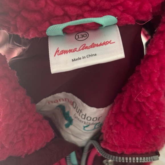 Hanna Anderson Girls High Pile Magenta Fleece Vest - Picture 4 of 6